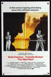 3r624 NEXT MAN one-sheet poster '76 Sean Connery, Cornelia Sharpe, love is the ultimate weapon!