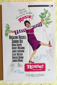 3r737 ROSIE one-sheet movie poster '67 There's only one wonderful, wacky Rosalind Russell!