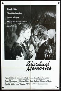 3r825 STARDUST MEMORIES style C 1sh '80directed by Woody Allen, sexy Charlotte Rampling in the rain!