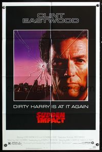 3r840 SUDDEN IMPACT one-sheet poster '83 Clint Eastwood is at it again as Dirty Harry, great image!