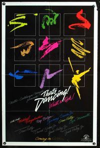 3r873 THAT'S DANCING advance 1sheet '85 documentary of the all-time best musicals, cool art images!