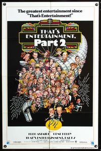 3r875 THAT'S ENTERTAINMENT PART 2 one-sheet '75 art of Fred Astaire, Gene Kelly & many MGM greats!