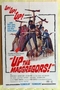 3r935 UP THE MacGREGORS one-sheet '67 Sette donne per I MacGregor, cool spaghetti western art!