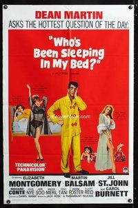 3r975 WHO'S BEEN SLEEPING IN MY BED 1sheet '63 Dean Martin puts it on the line with five sexy babes!