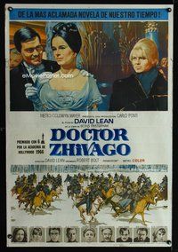 3t650 DOCTOR ZHIVAGO Argentinean poster '65 Omar Sharif, Julie Christie, David Lean epic, different!