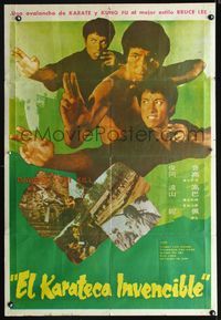 3t657 FINGERS THAT KILL Argentinean movie poster '70s great image of kung fu master Tommy Loo Chung!