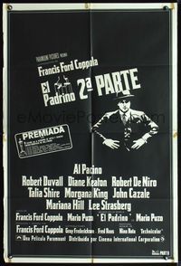 3t666 GODFATHER PART II Argentinean '74 Al Pacino in Francis Ford Coppola classic crime sequel!