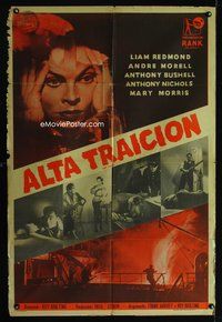 3t687 HIGH TREASON Argentinean movie poster '51 Roy Boulting's brilliant Communist spy thriller!