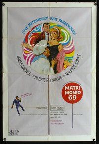 3t691 HOW SWEET IT IS Argentinean '68 Jerry Paris, James Garner, Debbie Reynolds, lollipop art!