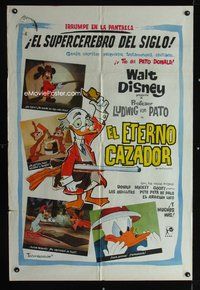 3t693 HUNTING INSTINCT Argentinean '61 Disney, great images of Mickey, Chip & Dale, Goofy & Donald!