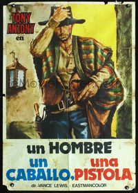3t775 STRANGER RETURNS Argentinean '68 Un Uomo, un Cavallo, una Pistola, spaghetti western, cool!
