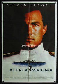 3t799 UNDER SIEGE Argentinean movie poster '92 super close portrait of Navy SEAL Steven Segal!