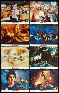 3t242 GREMLINS 8 English LCs '84 Joe Dante, Zach Galligan, all the best special effects scenes!