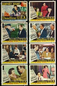 3t138 DEADLINE-U.S.A. 8 LCs '52 newspaper editor Humphrey Bogart, best journalism movie ever!