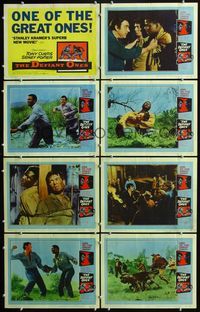 3t140 DEFIANT ONES 8 lobby cards '58 escaped cons Tony Curtis & Sidney Poitier are chained together!
