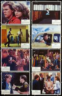 3t206 FOOTLOOSE 8 movie lobby cards '84 Kevin Bacon, Lori Singer, Dianne Wiest, John Lithgow