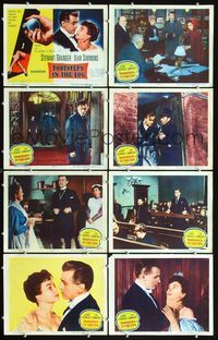 3t208 FOOTSTEPS IN THE FOG 8 lobby cards '55 Stewart Granger, pretty Jean Simmons, Bill Travers