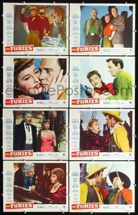 3t219 FURIES 8 movie lobby cards '50 Barbara Stanwyck, Wendell Corey, Walter Huston, Anthony Mann