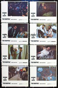 3t263 HOSPITAL 8 movie lobby cards '71 George C. Scott, Diana Rigg, written by Paddy Chayefsky!