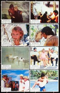 3t269 HURRICANE 8 movie lobby cards '79 Jason Robards, Max Von Sydow, sexy Mia Farrow, Dayton Ka'ne