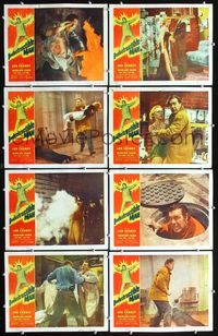 3t286 INDESTRUCTIBLE MAN 8 movie lobby cards '56 Lon Chaney Jr. as the inhuman invincible monster!