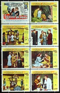 3t320 LEECH WOMAN 8 LCs '60 deadly female vampire drained love & life from every man she trapped!