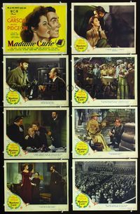 3t337 MADAME CURIE 8 movie lobby cards '43 historical scientist Greer Garson, Walter Pidgeon