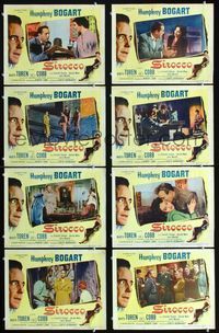 3t450 SIROCCO 8 movie lobby cards '51 Humphrey Bogart, Marta Toren, Lee J. Cobb, Everett Sloane