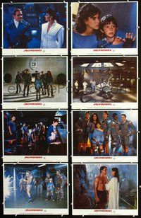 3t458 SOLARBABIES 8 movie lobby cards '86 futuristic kids rollerskating playing street hockey!
