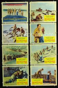 3t507 THEY CAME TO CORDURA 8 lobby cards '59 Gary Cooper, Rita Hayworth, Tab Hunter, Van Heflin
