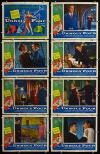 3t545 UNHOLY FOUR 8 movie lobby cards '54 sexy bad girl Paulette Goddard, Terence Fisher