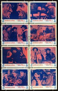 3t551 VERA CRUZ 8 movie lobby cards R60s Gary Cooper, Burt Lancaster, Denise Darcel, Sarita Montiel