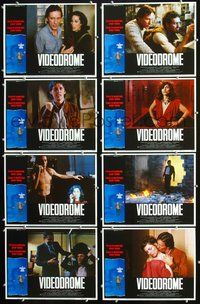 3t552 VIDEODROME 8 movie lobby cards '83 David Cronenberg, James Woods, Debbie Harry, sci-fi!