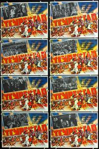 3t496 TEMPEST 8 Mexican movie lobby cards '60 Van Heflin, Silvana Mangano, Viveca Lindfors!