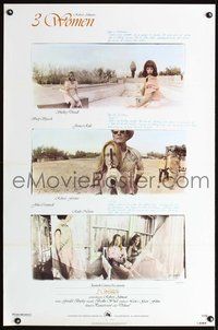3u013 3 WOMEN one-sheet movie poster '77 Robert Altman, Shelley Duvall, Sissy Spacek, Janice Rule