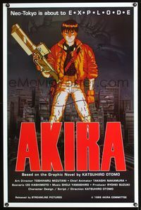 3u022 AKIRA one-sheet '89 Katsuhiro Otomo classic sci-fi anime, Neo-Tokyo is about to EXPLODE!