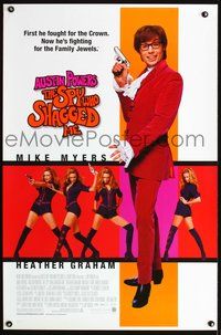 3u043 AUSTIN POWERS: THE SPY WHO SHAGGED ME DS 1sh '99 Mike Myers as Austin Powers, Heather Graham!