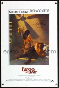 3u055 BEYOND THE LIMIT 1sheet '83 art of Michael Caine, Richard Gere & sexy girl by Richard Amsel!