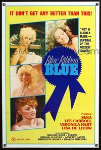 3u074 BLUE RIBBON BLUE one-sheet '85 Seka, Annette Haven, x-rated doesn't get any better than this!