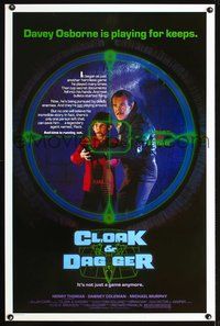 3u093 CLOAK & DAGGER one-sheet '84 Henry Thomas plays video games and finds top secret documents!