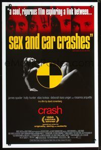 3u106 CRASH one-sheet movie poster '96 David Cronenberg, James Spader, bizarre sex movie!