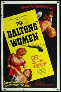 3u111 DALTONS' WOMEN A 1sh '50 Tom Neal, Pamela Blake would kill for her man, great bad girl images!