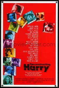 3u123 DECONSTRUCTING HARRY DS one-sheet '97 Woody Allen, Toby Maguire, Robin Williams, Demi Moore
