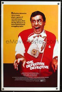 3u125 DEFECTIVE DETECTIVE int'l 1sh '84 great image of wacky Jerry Lewis being strangled by phone!