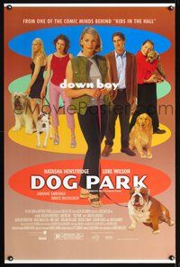 3u131 DOG PARK DS one-sheet movie poster '99 Natasha Henstridge, Luke Wilson, all kinds of dogs!