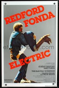 3u146 ELECTRIC HORSEMAN one-sheet '79 Sydney Pollack, great image of Robert Redford & Jane Fonda!