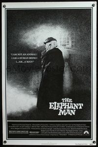 3u147 ELEPHANT MAN one-sheet poster '80 John Hurt is not an animal, David Lynch, Anthony Hopkins!