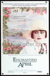 3u149 ENCHANTED APRIL one-sheet movie poster '92 close-up of pretty Miranda Richardson!