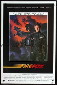3u174 FIREFOX one-sheet movie poster '82 cool C.D. de Mar art of killing machine Clint Eastwood!