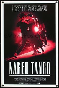 3u380 NAKED TANGO one-sheet '91 Vincent D'Onofrio, cool art by David Weisman & Paul Hoegh-Guldberg!